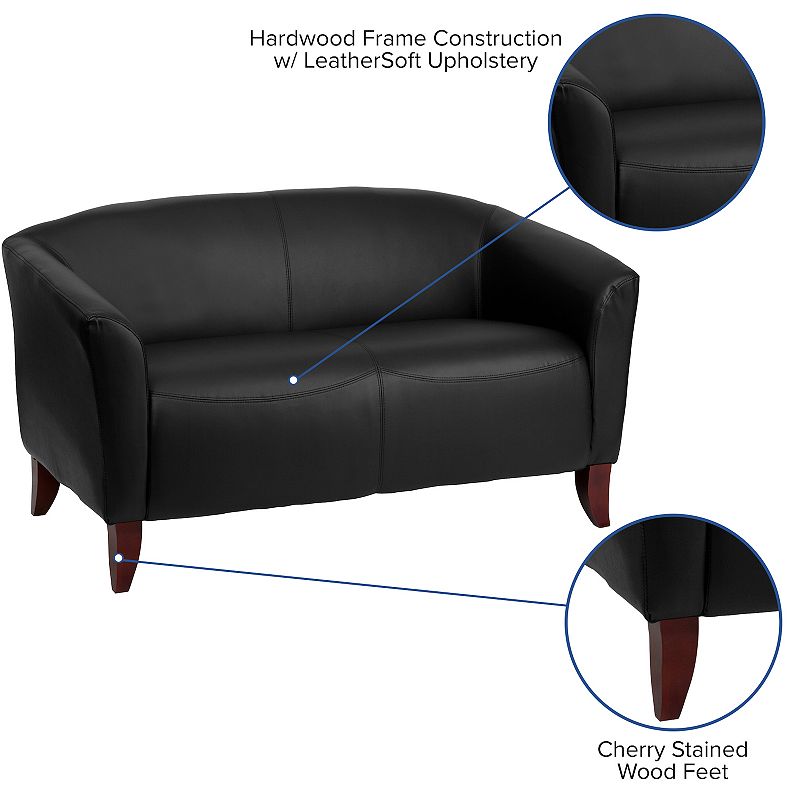 Flash Furniture HERCULES Black Loveseat