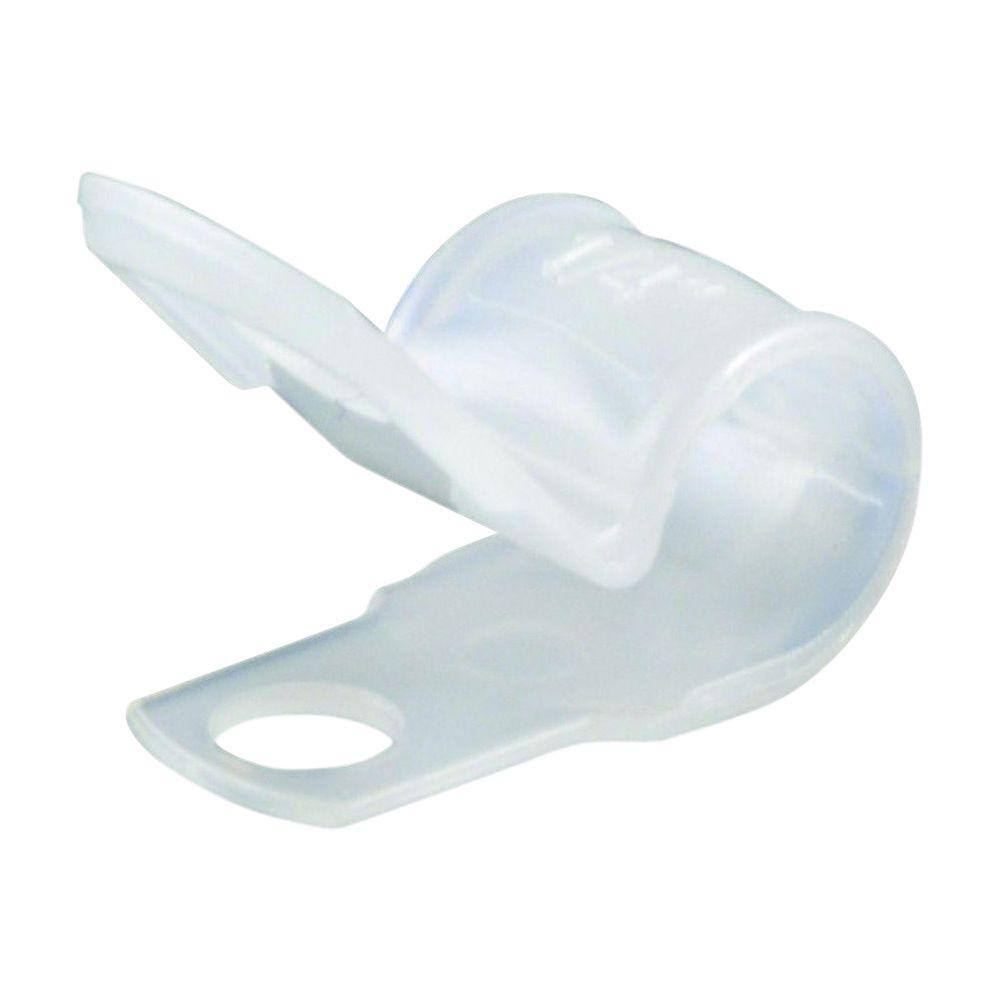 Gardner Bender 38 x 14 in. One Hole Plastic Cable Clamp (18-Pack) PPC-1525