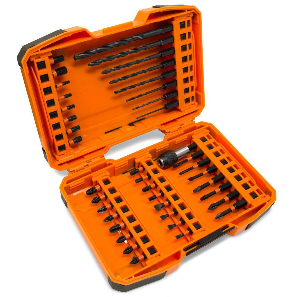 WEN 14 in. Hex Shank Impact-Rated Quick-Release Screwdriver and Drill Bit Set (40-Piece) DB1440