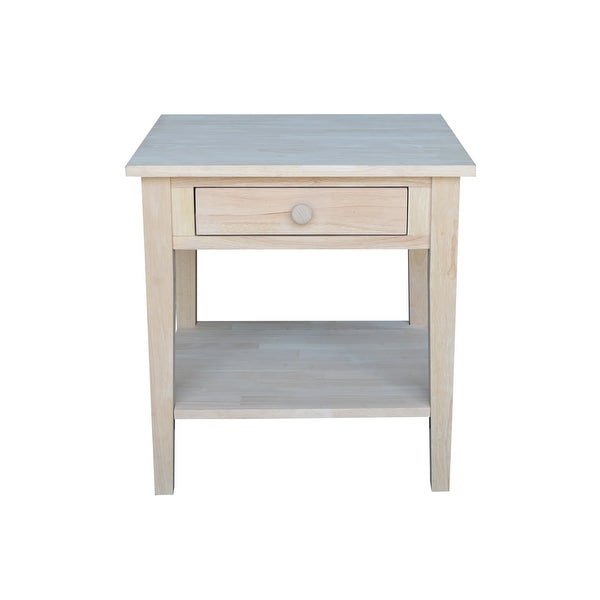 Spencer Square Solid Parawood End Table - 24 in. W x 24 in. D x 25 in. H