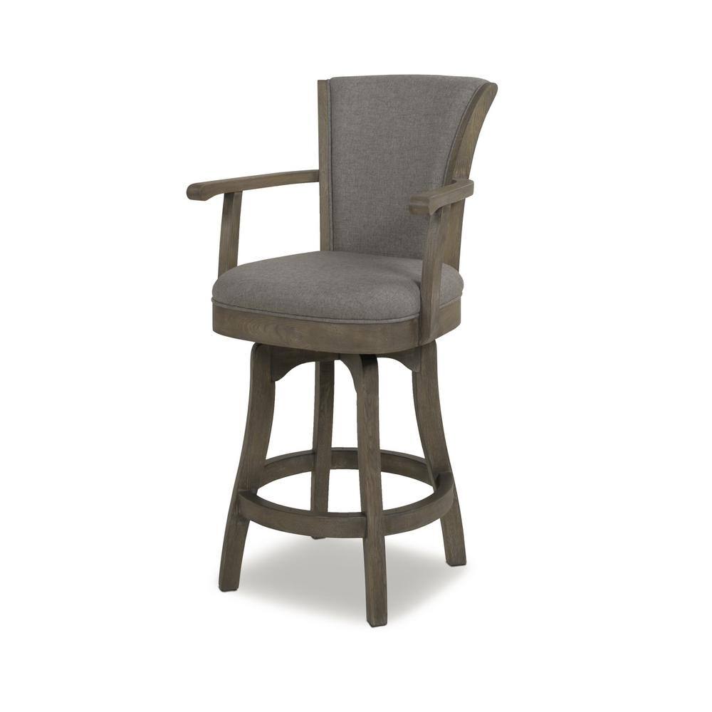 Jennifer Taylor Williams 26 in. Swivel Counter Height Bar Stool Heathered Grey 81041-MLH