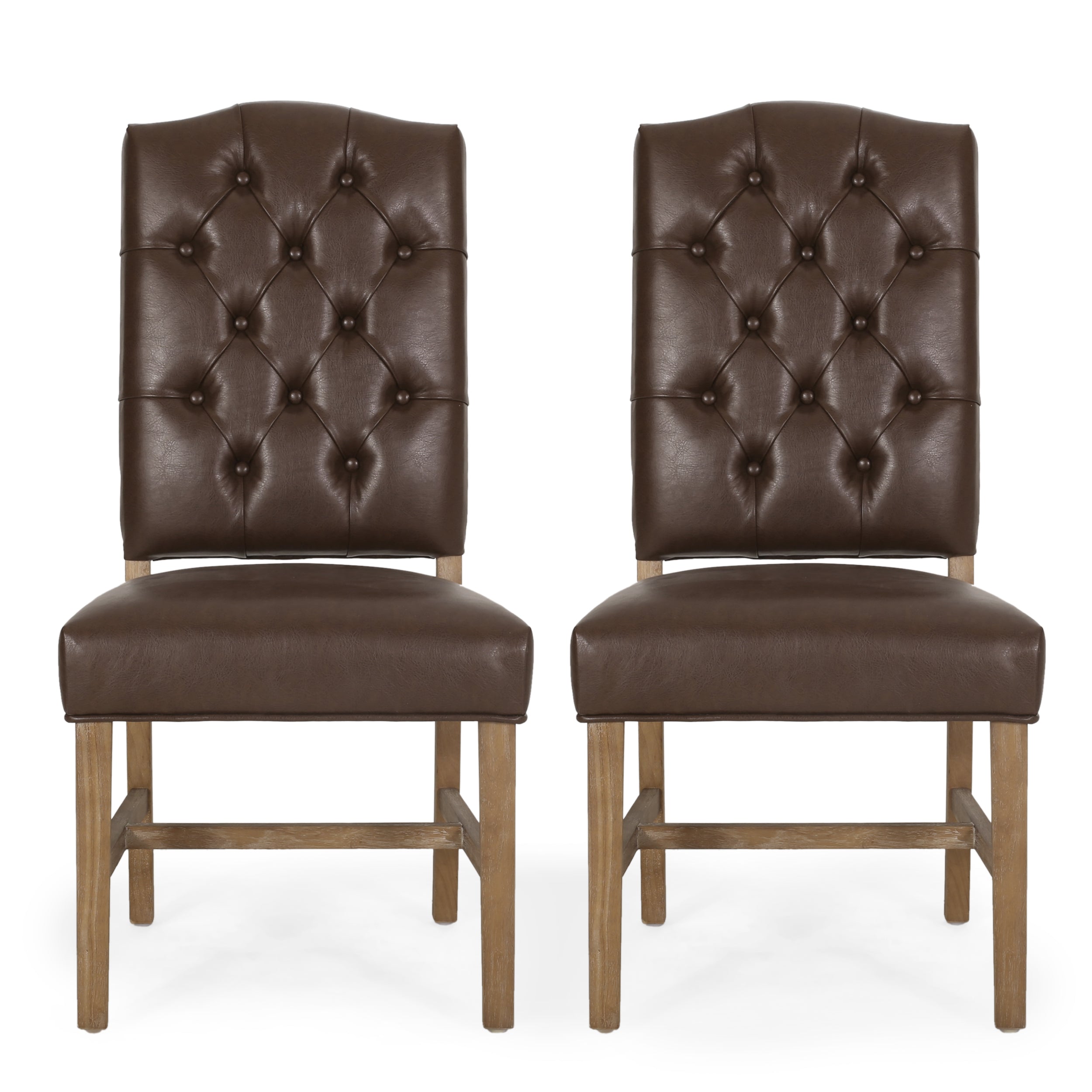 Loyning Contemporary Tufted Dining Chairs, Set of 2