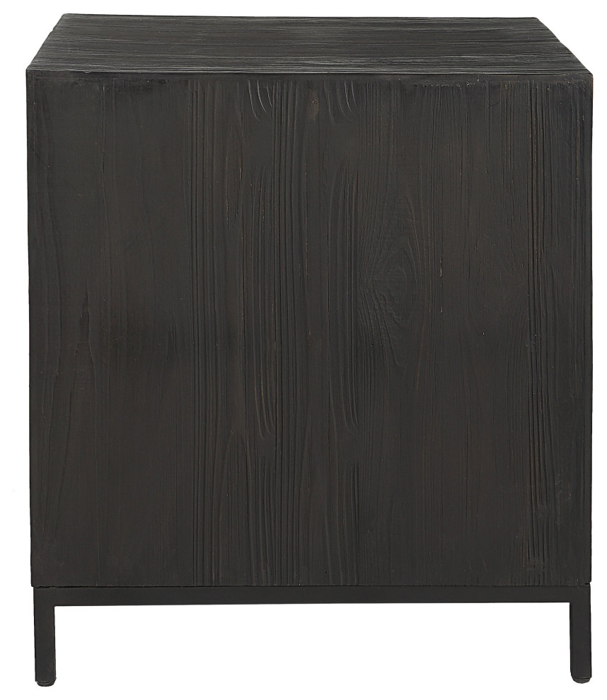 Uttermost Aiken Geometric Cabinet / End Table   Industrial   Side Tables And End Tables   by Hudson Home Decor  Houzz