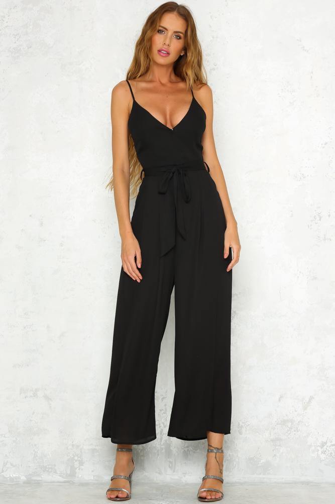 Knock On Wood Jumpsuit Black