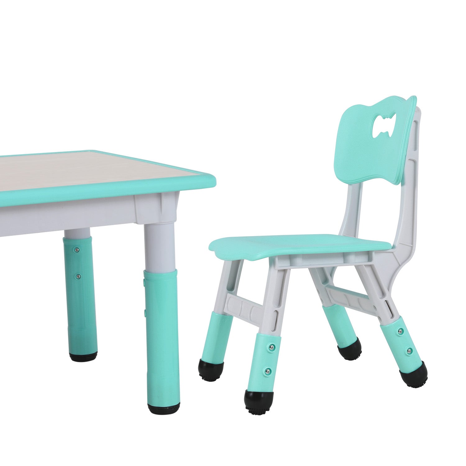 Kids Study Table and Chair Set Height Adjustable for Reading, Drawing, Eating