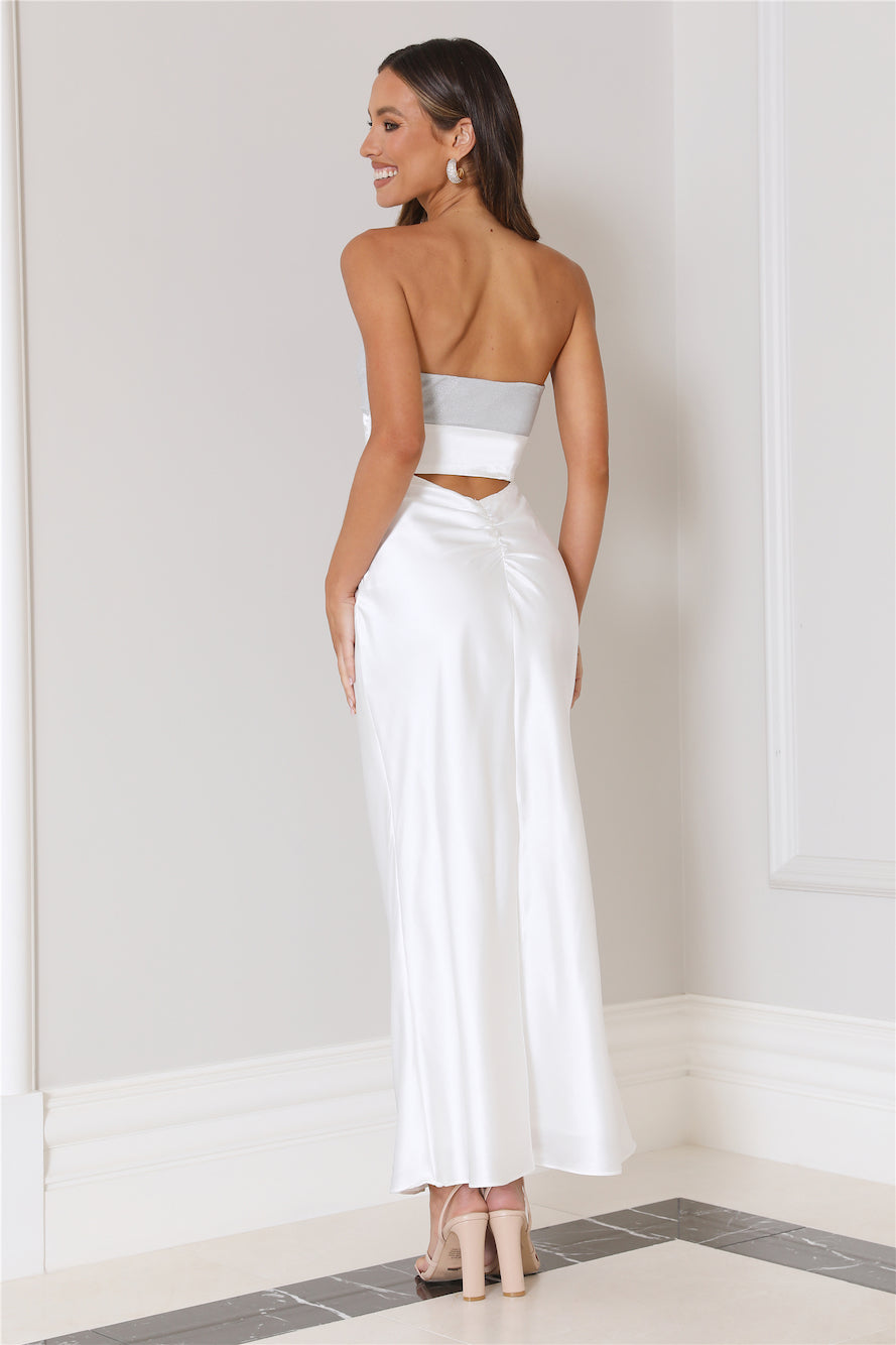 Glam Vibes Maxi Dress White