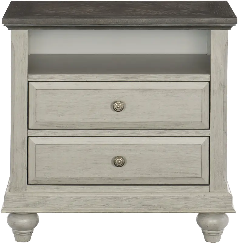 Mystic Hills Light Gray Nightstand