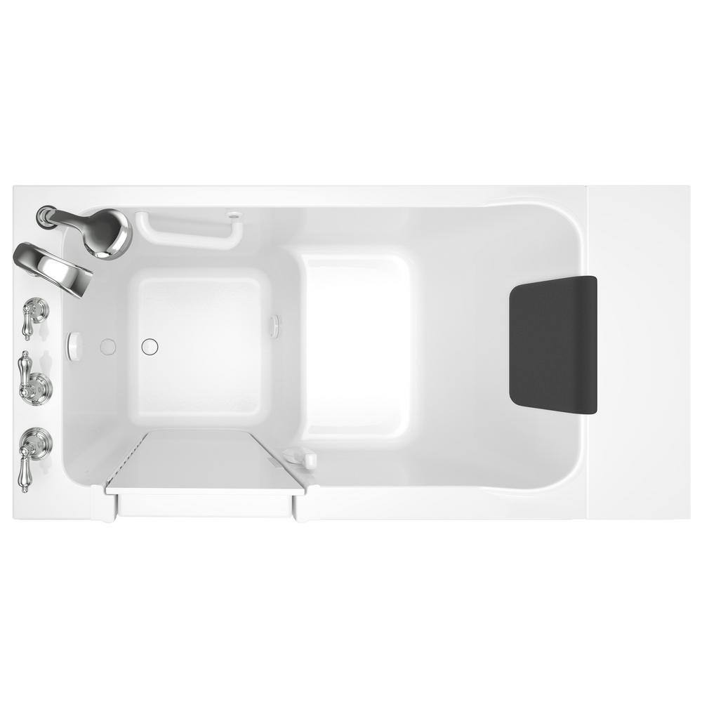 American Standard Acrylic Luxury Series 50.5 in. Left Hand Walk-In Soaking Tub in White 3051.119.SLW