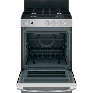 GE 24 in. 2.9 cu ft. Freestanding Gas Range in Stainless Steel JGAS640RMSS