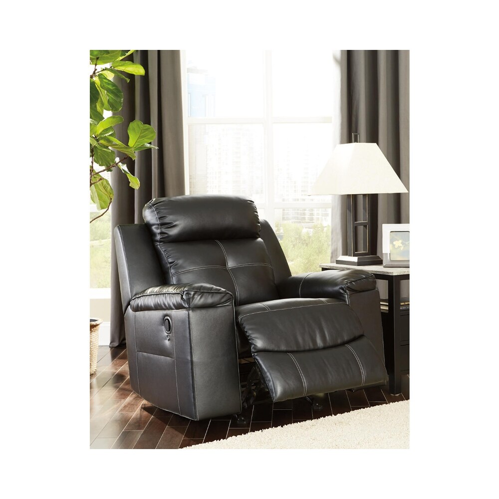 Kempten Contemporary Rocker Recliner Black