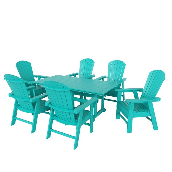 Polytrends Altura 7Piece Poly EcoFriendly All Weather Outdoor Dining Set with Armchairs