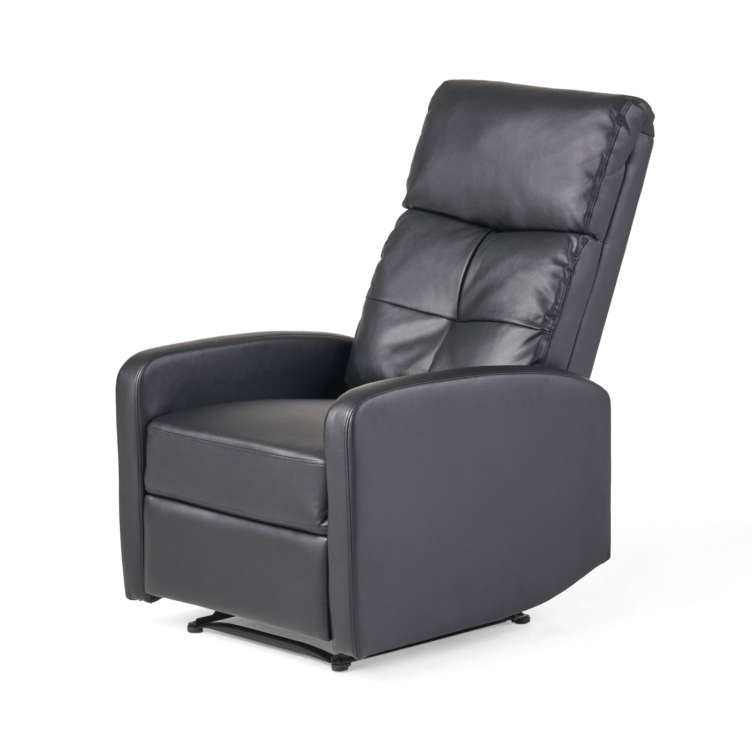 Teyana Contemporary Pillow Top Leather Recliner