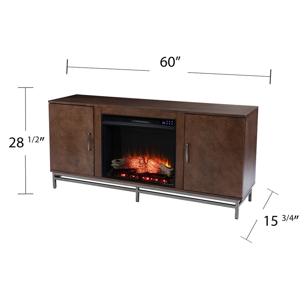 SEI Furniture Simondale Electric Fireplace w/ Media Storage