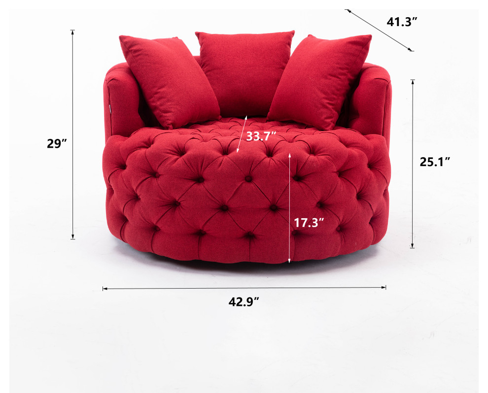 Romeo Modern Ins Swivel Accent Sofa Soft Chair   Contemporary   Armchairs And Accent Chairs   by Abrihome  Houzz