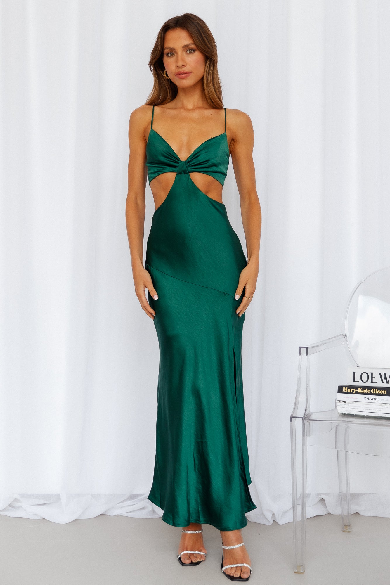 Smile For The Camera Midi Dress Green