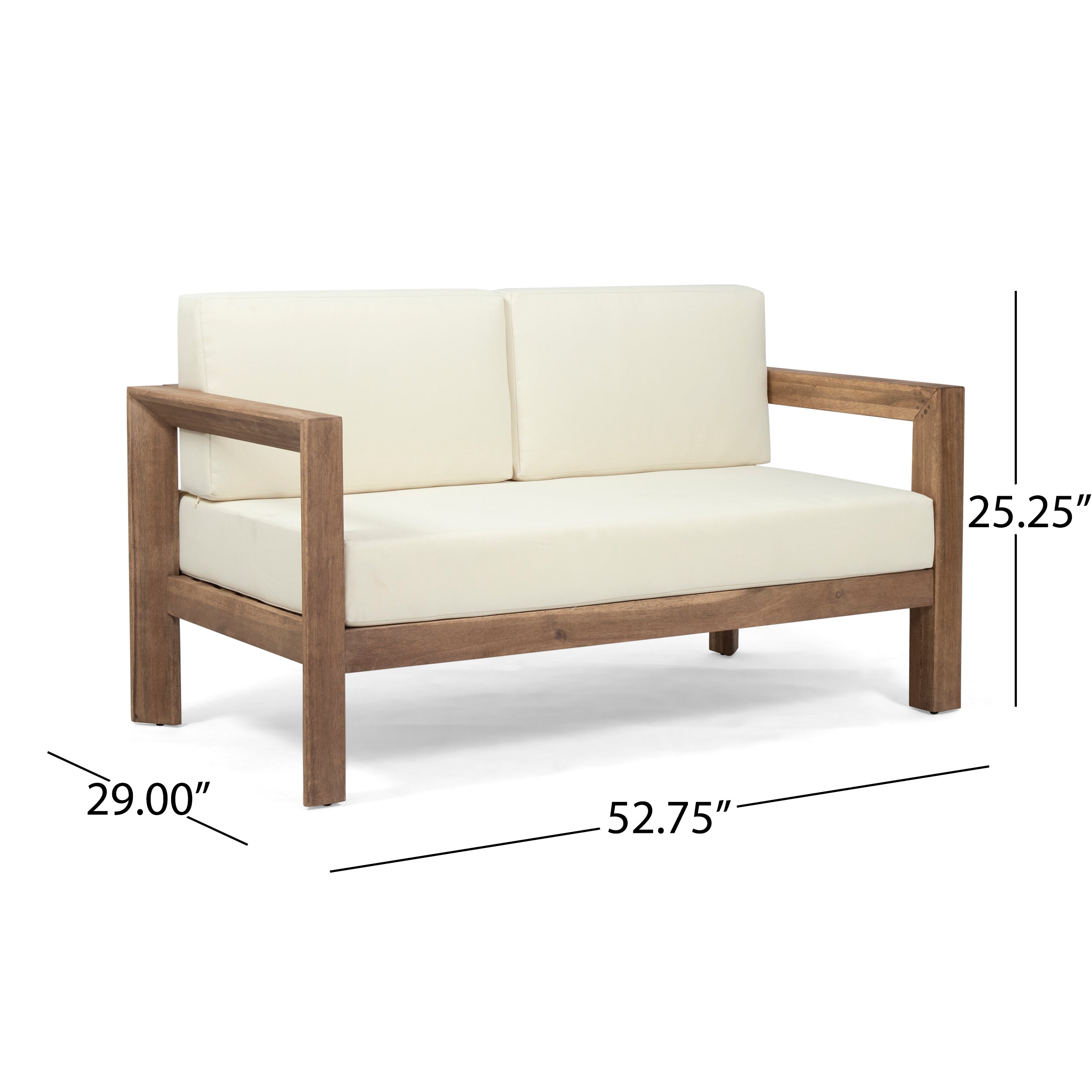 Rosemary Outdoor 4 Seater Acacia Wood Chat Set