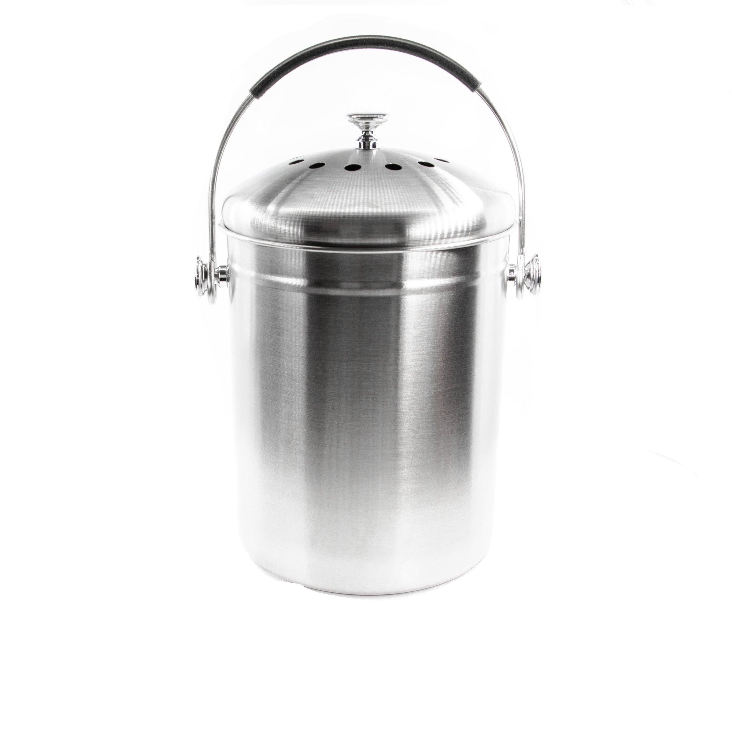 Countertop Compost Bin Stainless Steel 166 oz.