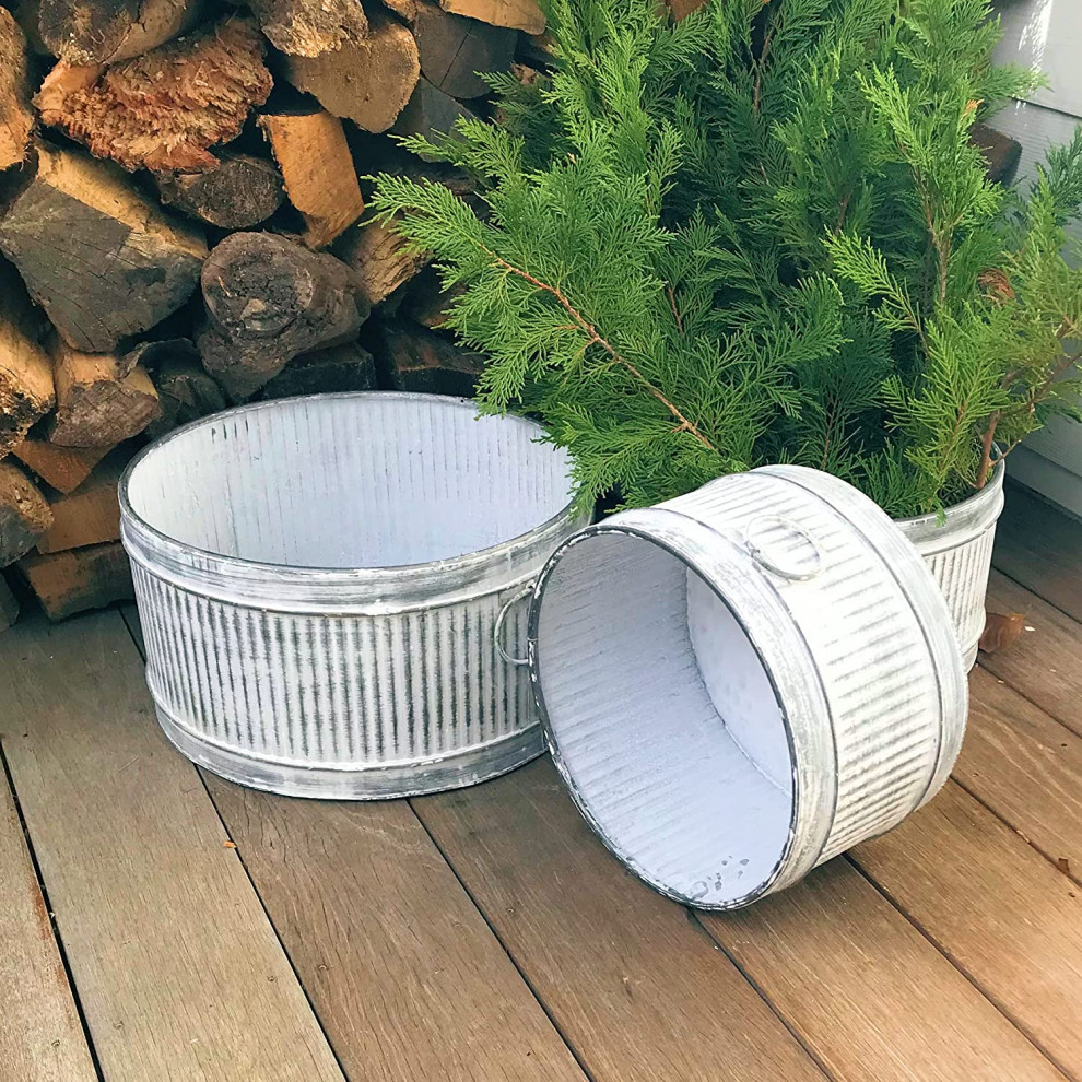 3 Piece French Country Style Planter Set   Farmhouse   Outdoor Pots And Planters   by Whole House Worlds  Houzz