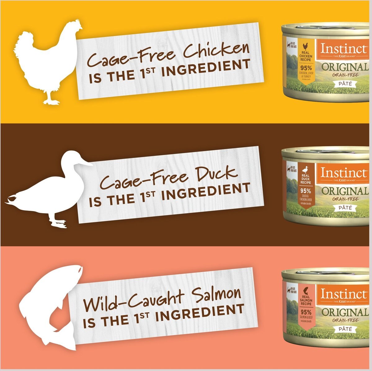 Instinct Original Grain-Free Pate Recipe Variety Pack Wet Canned Cat Food