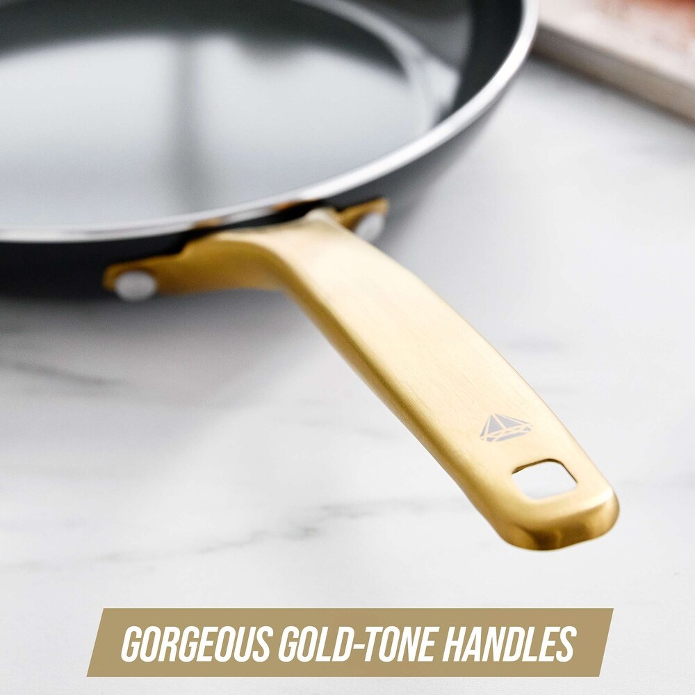 Blue Diamond Gold Edition Healthy Ceramic Nonstick 10\