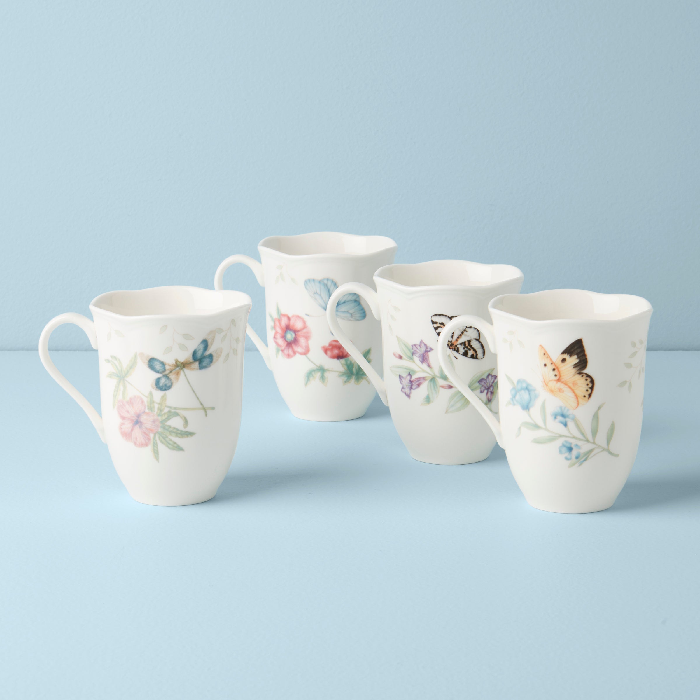 Butterfly Meadow 4-Piece Mug Set