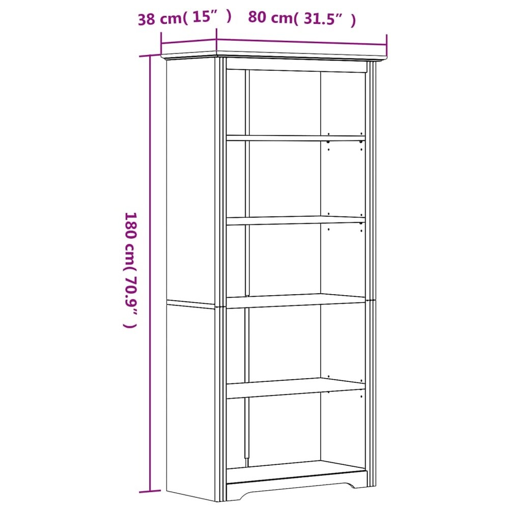 vidaXL Bookcase BODO White 31.5\