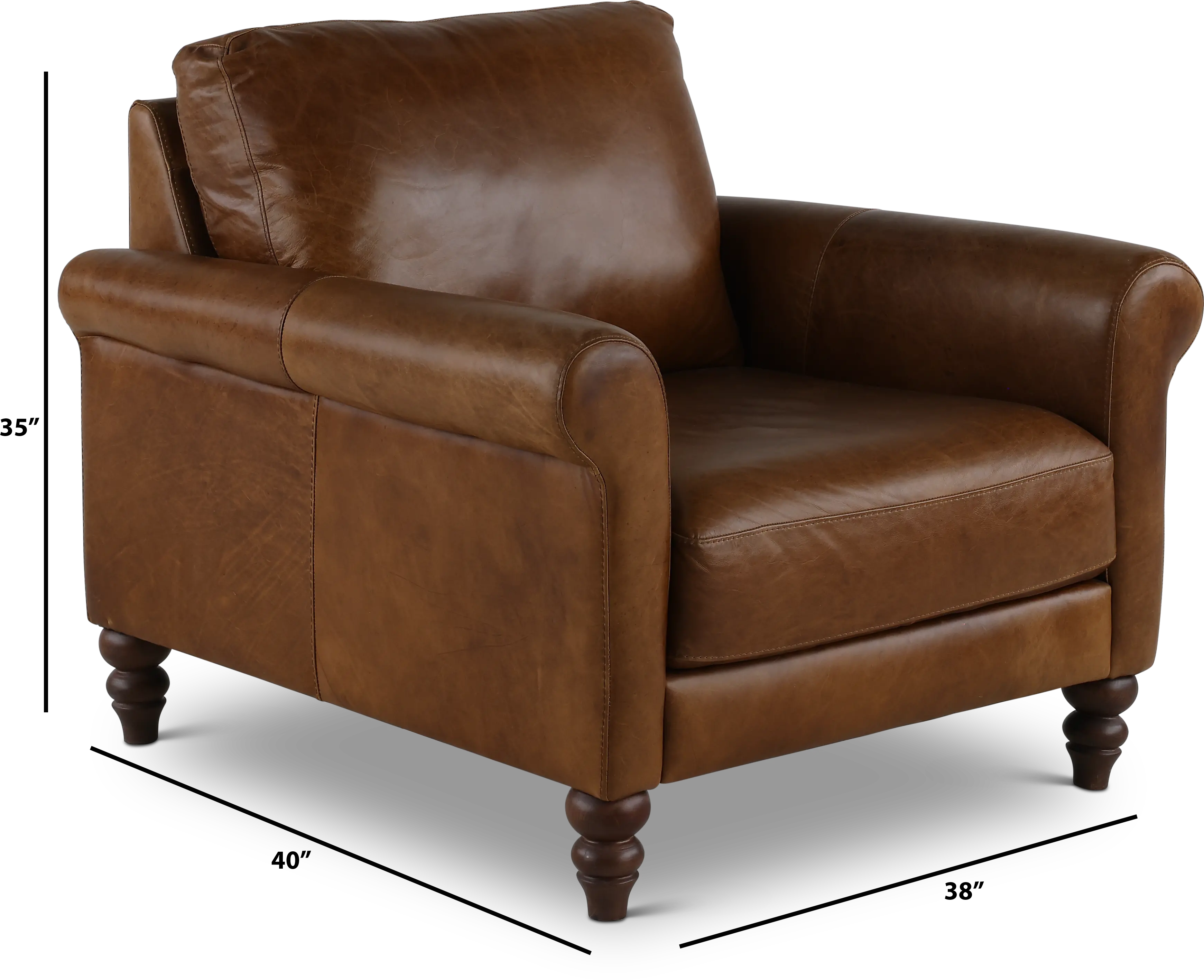 Dallas Brown Leather Chair