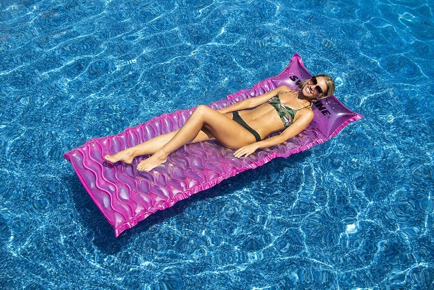 Inflatable Pink Bubble Swirled Swimming Pool Air Mattress Float