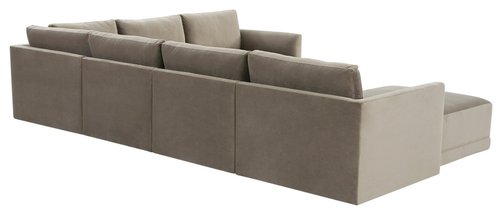 Willow Taupe Modular Large Chaise Sectional   Transitional   Sectional Sofas   by First of a Kind USA Inc  Houzz