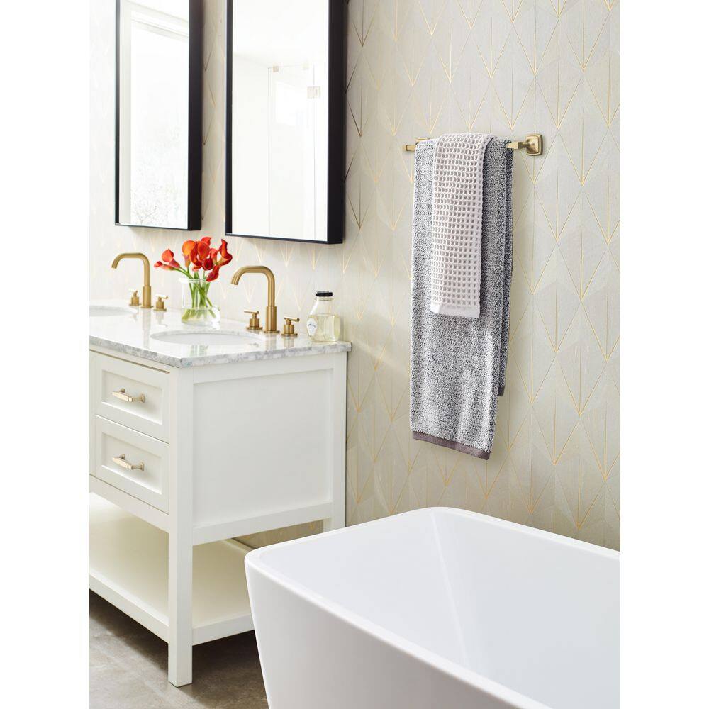 Amerock Stature 24 in. (610 mm) L Towel Bar in Golden Champagne BH36094BBZ