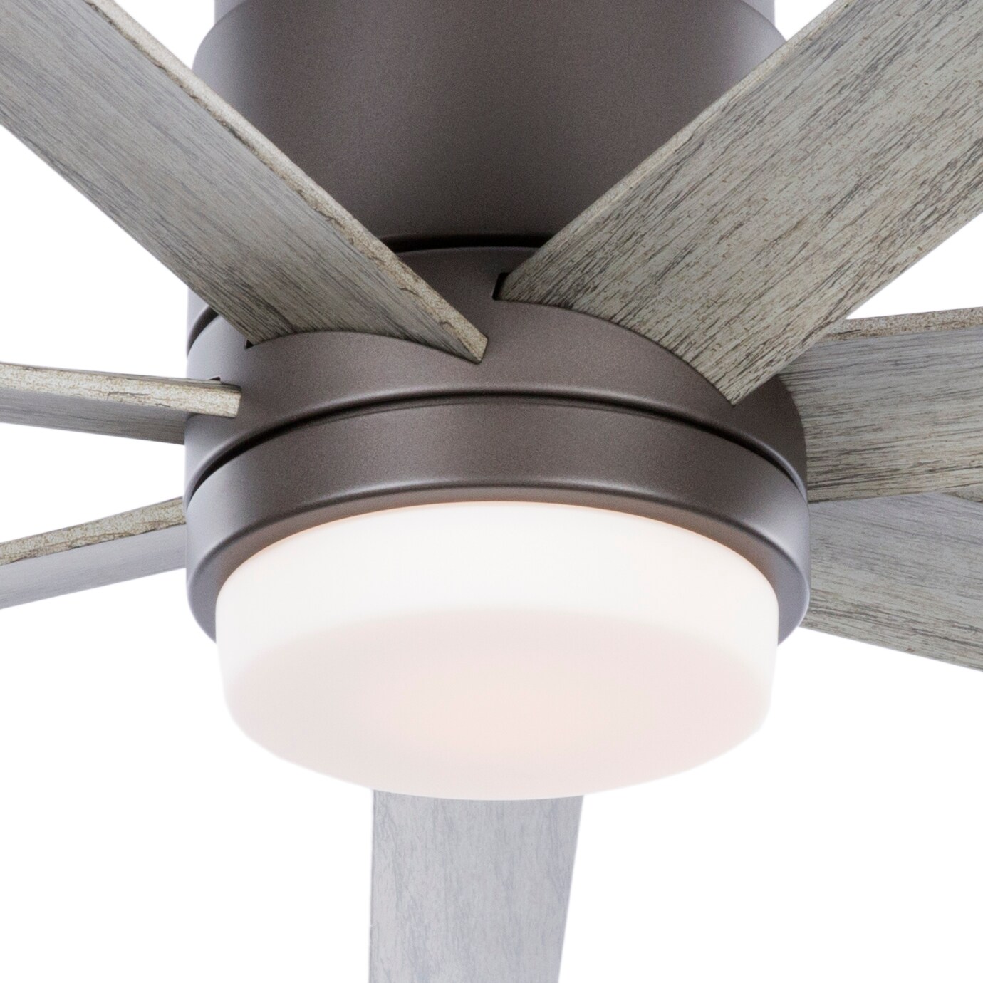 Fanimation Studio Collection Blitz 56-in Matte Greige LED Indoor/Outdoor Ceiling Fan with Light Remote (7-Blade)