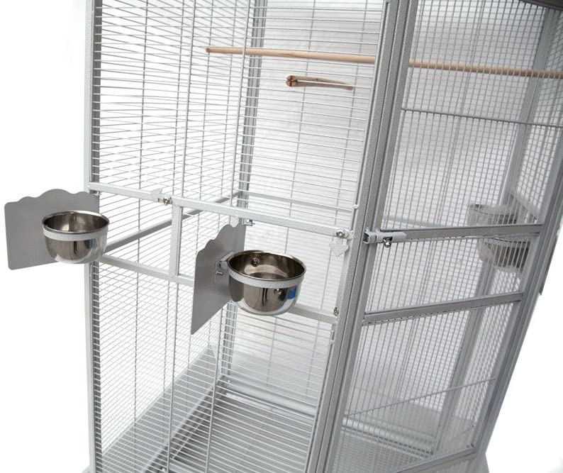 Seny Corner Bird Cage for Cockatiel Parakeet Budgies Parrot White