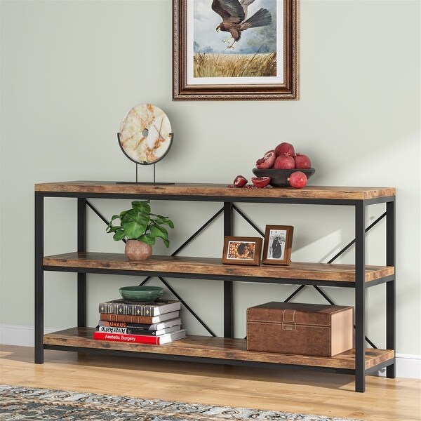 Sofa Console Table， 3 Tiers TV Console Stand， Entryway Table