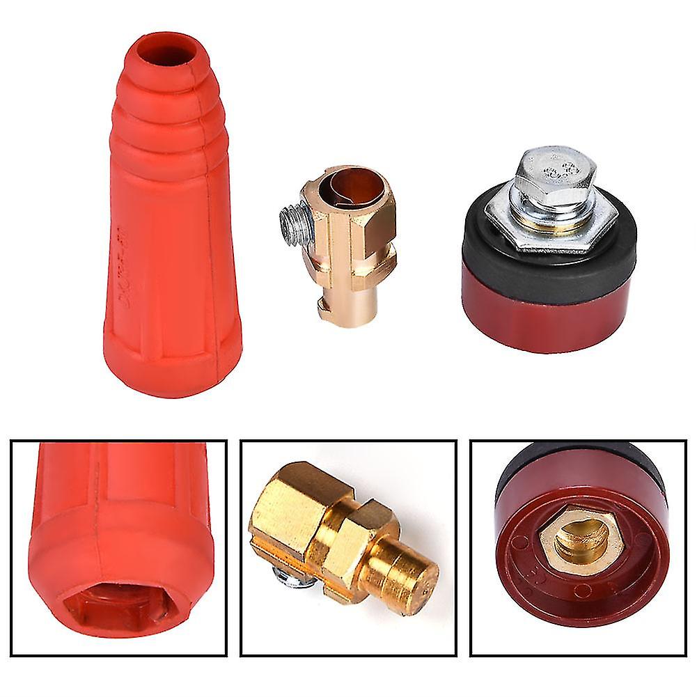 1Pcs DKJ35-50 Red European Style Welding Cable Rapid Connector Quick Fitting Adapter