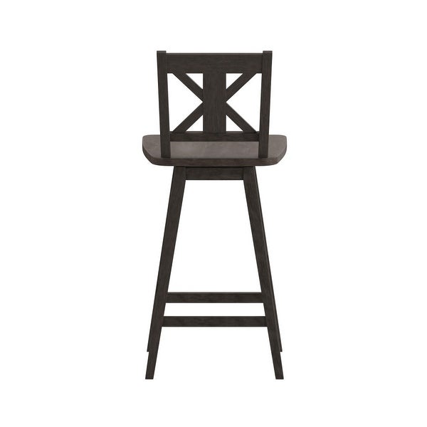 Modern Farmhouse Wooden Swivel Bar Stool