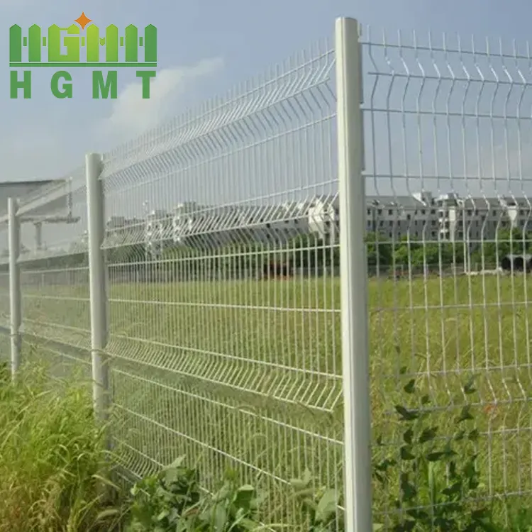 Welding Iron Wire Mesh ODM Factory Supply Curved Hot Dip Galvanized Peach Post 3D Mesh Fence