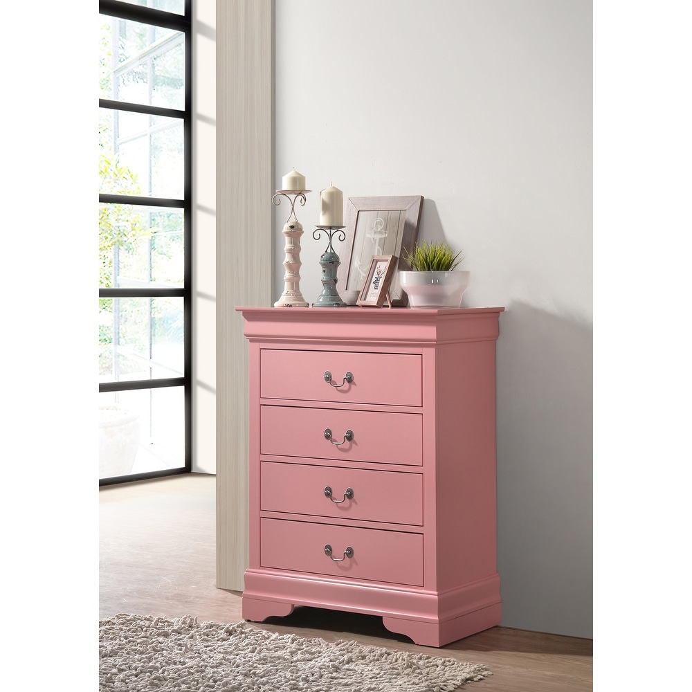 Louis Phillipe 4 Drawer Chest of Drawers (31 in L. X 16 in W. X 41 in H)