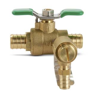 Zurn 34 in. Bronze Full Port Ball Valve with Integral Thermal Expansion Relief Valve with PEX Connections 34-BVECXLPEX-125-PEX