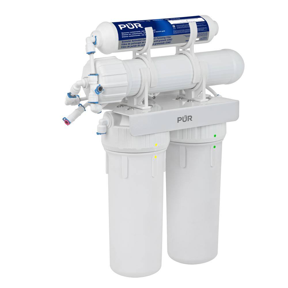 PUR 4-Stage Universal 23.3 GPD Reverse Osmosis Water Filtration System with Faucet PUN4RO