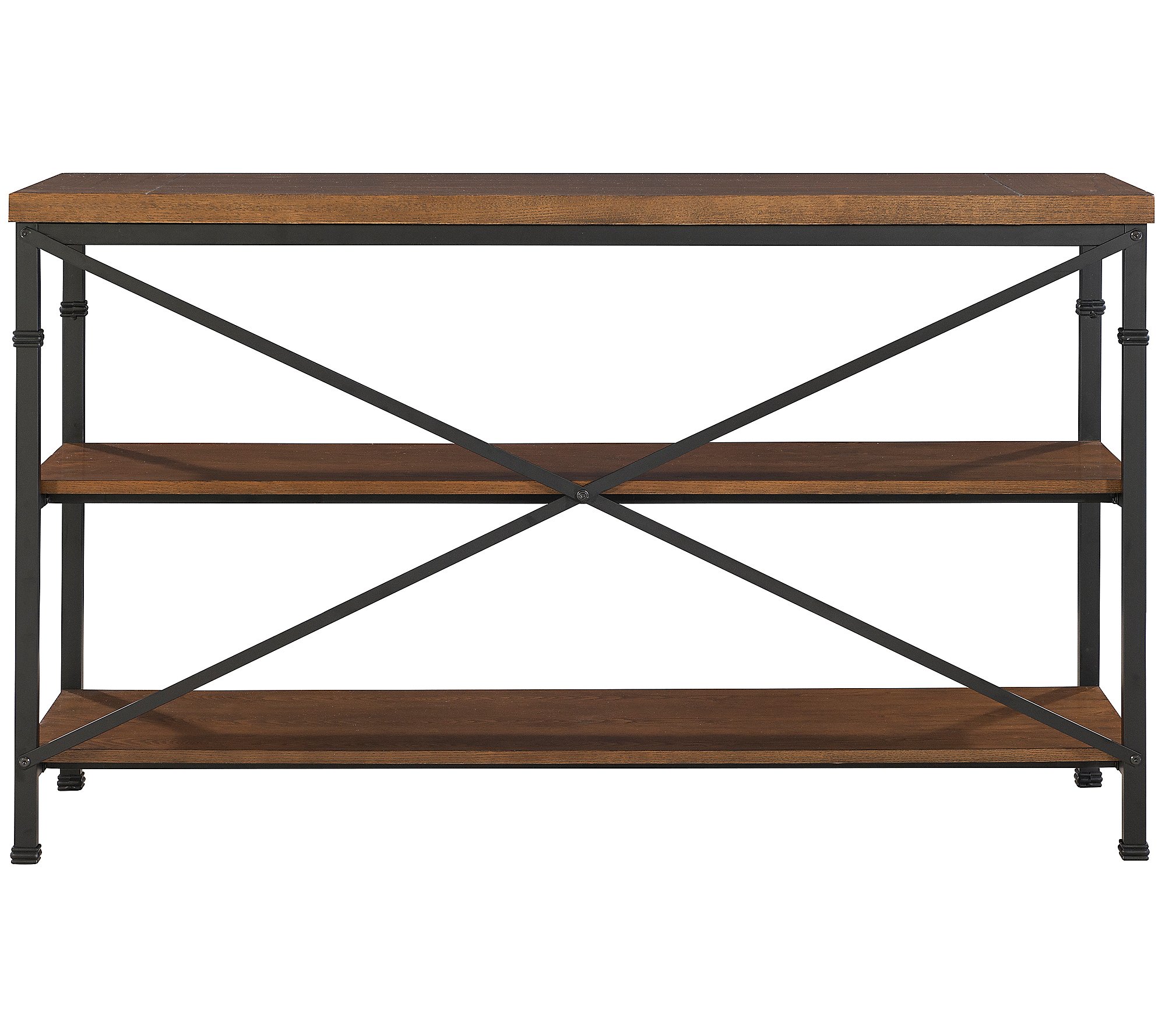 Linon Home Industrial Style Avery TV Stand W 2torage Shelves