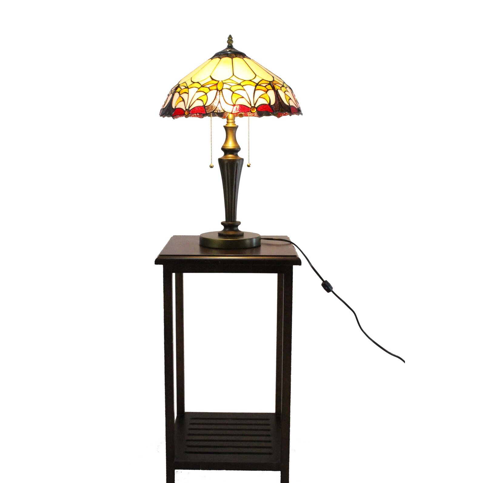  Style Elegant 2 Lights Desktop Lamp 16-Inch Shade15719