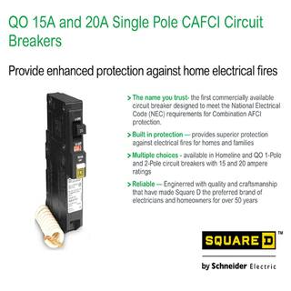 Square D QO 20 Amp Single-Pole Combination Arc Fault Circuit Breaker (6-Pack) QO120CAFIC6