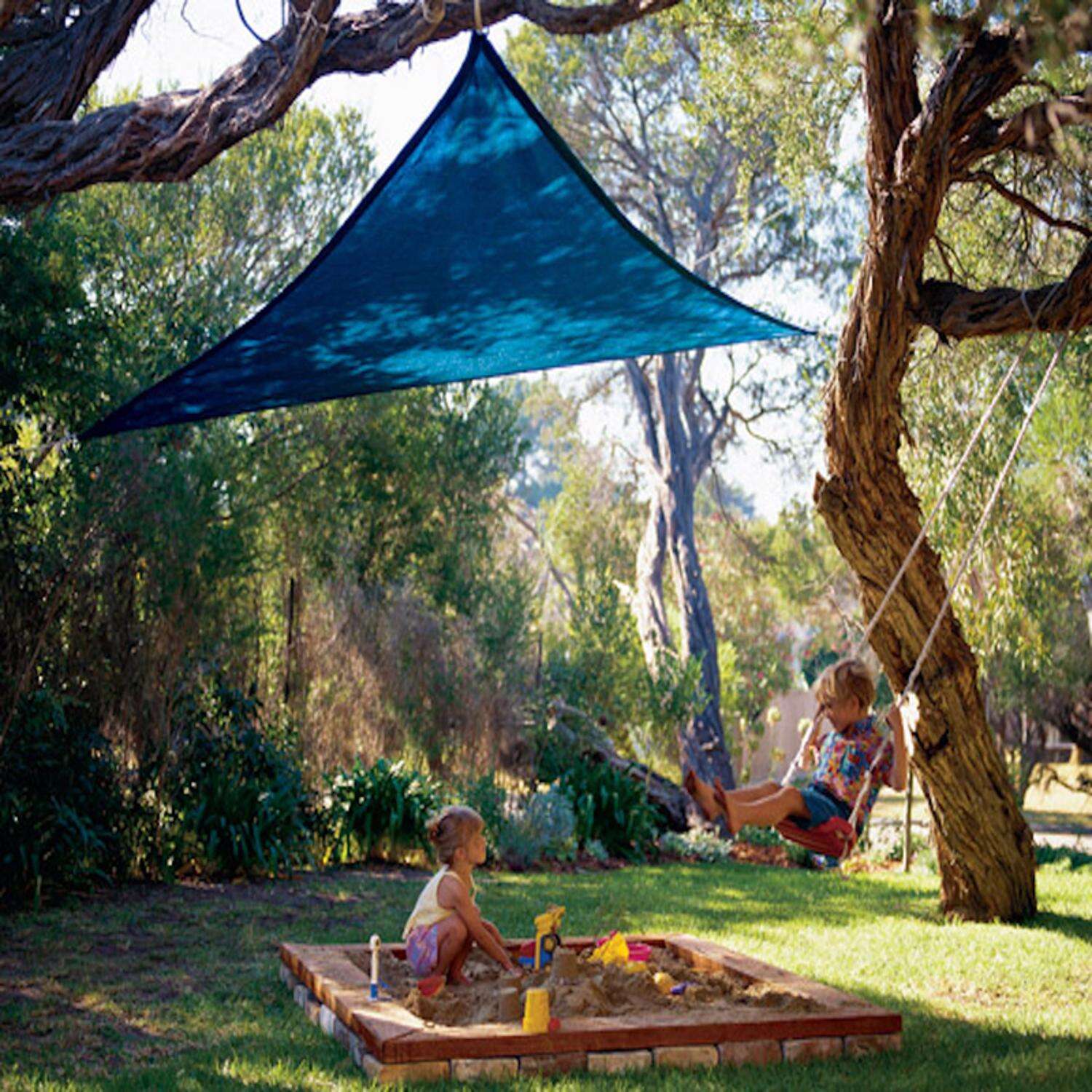 Coolaroo Kool Kolors Polyethylene Shade Sail Triangle Shade Sail Canopy 9.9 ft. H X 9.9 ft. W X 9.9