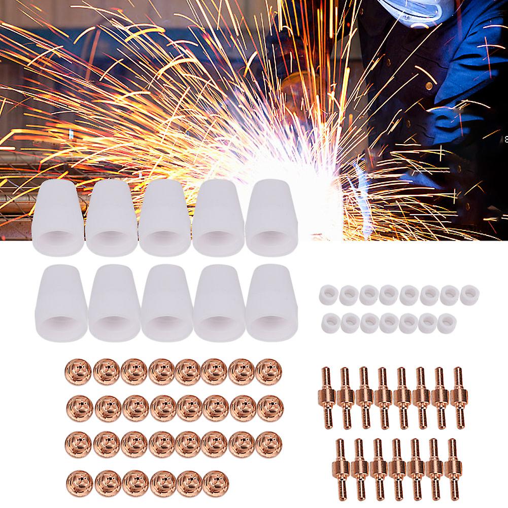 70pcs Plasma Shield Cup Electrode Tip Gas Ring Fit For Pt-31 Lg-40 Plasma Cutting Torch 70pcs