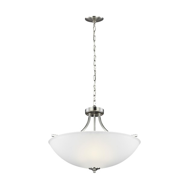 Large Four Light Semi flush Convertible Pendant