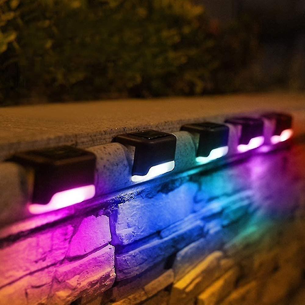 4 Pack Solar Deck Lights Led Solar Step Lights Waterproof Fence Lights Outdoor Stairs Steps Fence