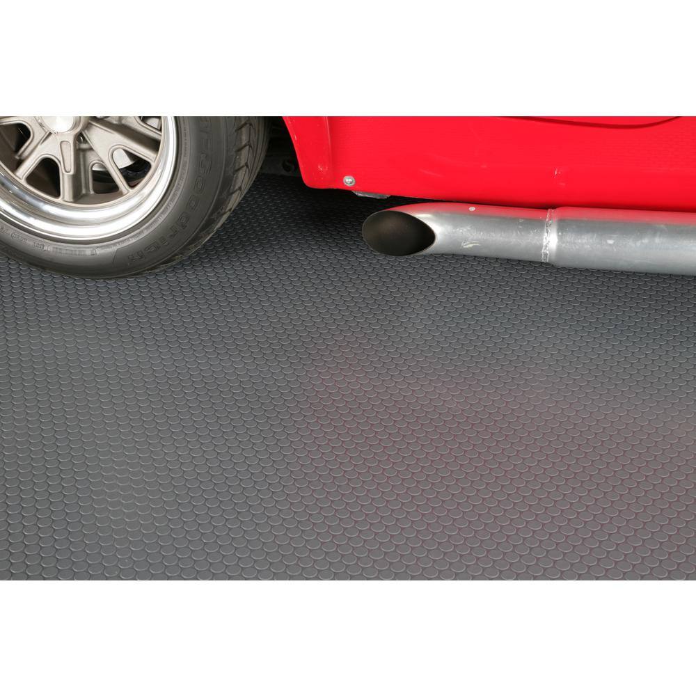 G-Floor Small Coin 7.5 ft. x 17 ft. Slate Grey Commercial Grade Vinyl Garage Flooring Cover and Protector GF60SC717SG