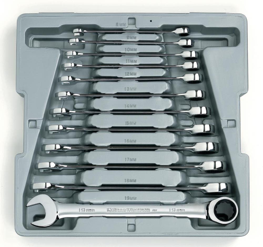 Ratcheting Wrench Set 12 pc. Metric Combination