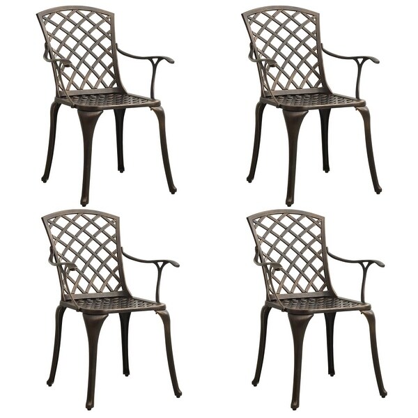 vidaXL 5 Piece Bistro Set Cast Aluminum Bronze