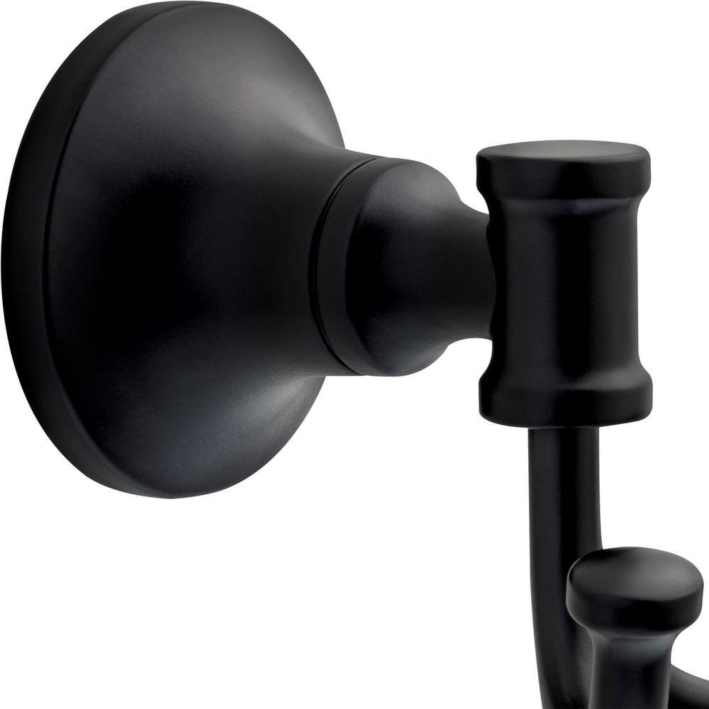 Delta Chamberlain Double J Towel Hook in Matte Black CML35-MB-R